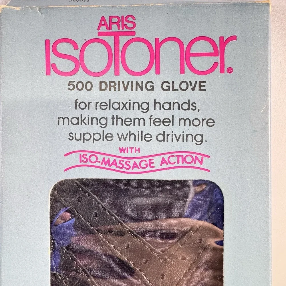 Vintage Aris Isotoner 500 Gloves Women's One Size Driving Gloves BLACK 23092